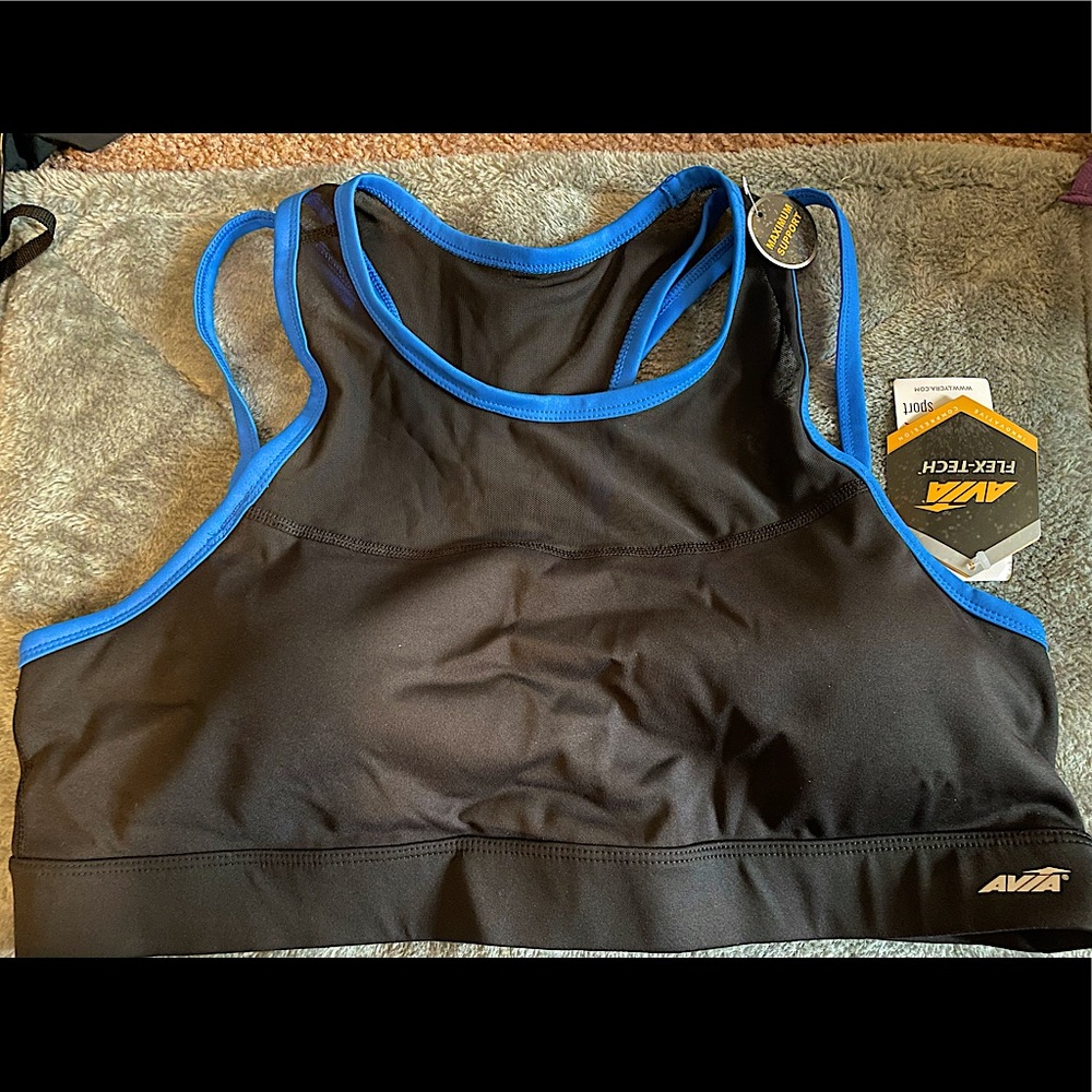 Black and Blue Shorts Bra